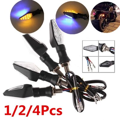 1/2/4Pcs 12LED Universal Motorcycle LED Turn Signal Indicato