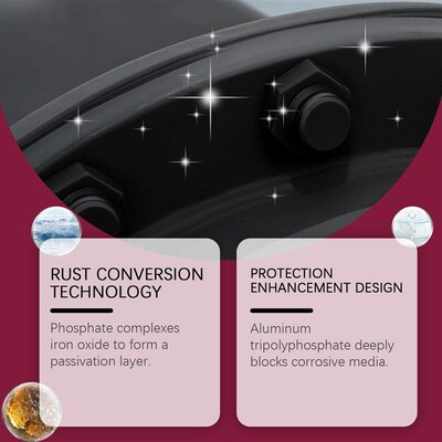 JUEFISH Black Water-Based Metallic Paint Anti-Corrosion Coat