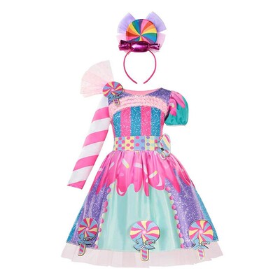 Candy Dress Costume for Girls 2024 Kids Princess Party Cospl