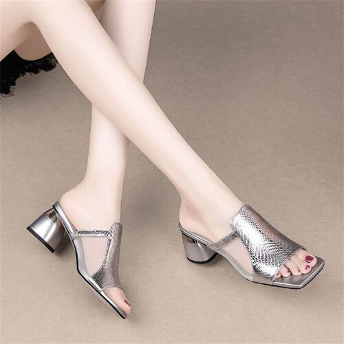 Women Fashion Sweet Black & Red Multi Color Peep Toe High He