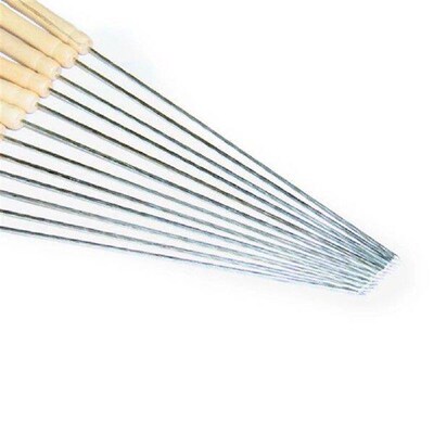 10Pcs Kabob Skewers Stainless Steel 8 Inch BBQ Skewers