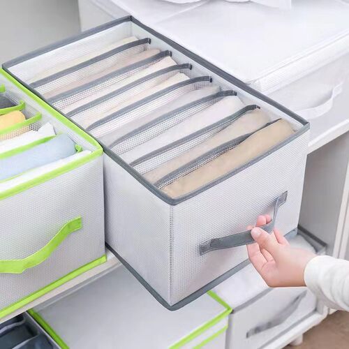 Jeans Compartment Storage Box Closet Clothes Drawer Mesh Sep