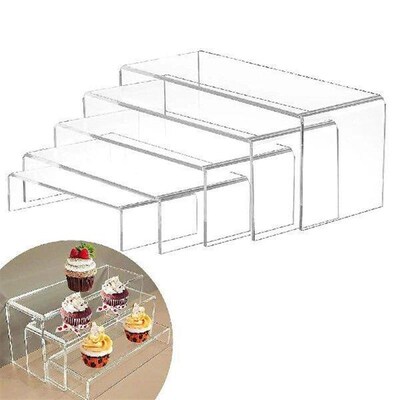 5x Acrylic Display Stand Cupcake Stand Shelf for Tabletop