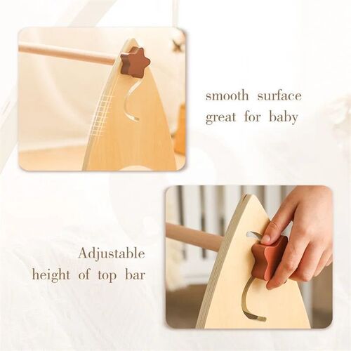 Baby Wooden Gym Frame Rocket Model Newborn Play Gym Activity