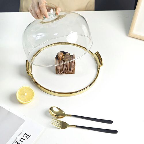 Cake Glass ver Transparent Dust ver Ceramic Cake Plate Binau