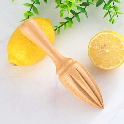 Manual Beech Lemon Juice Press Unpainted Solid Wood Lemon ne