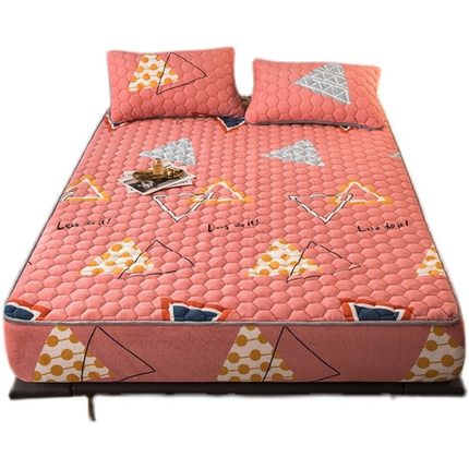 加厚保暖夹棉床笠珊瑚绒床罩单件防滑固定法兰绒床垫保护