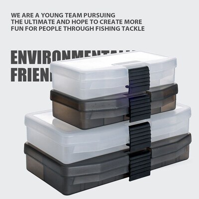 5 Grids Compartments Organizer Container Visible Plastic Fis
