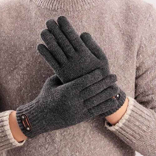 Winter Knit Men Gloves Fashion Thermal Extra Large Glove Par