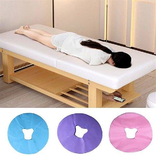 100Pcs Disposable Massage Table Sheets Headrest Pads Face