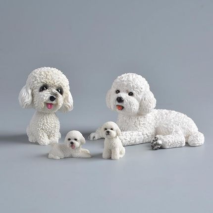 泰迪狗汽车摆件车内饰品可爱模型狗狗车载中控台仿真摇头车上比熊