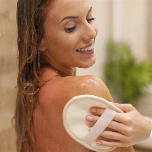 Newest Natural Bath Loofah Sponge Brush Natural Washcloth
