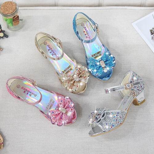 5 Colors Children Princess Sandals Kids Girls Wedding Shoes