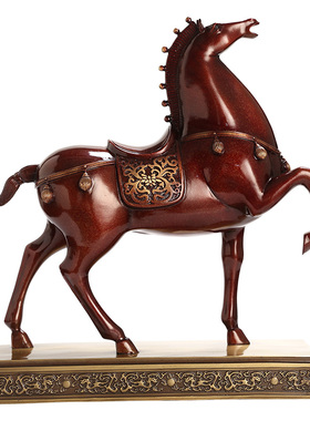 彩铜将军马摆件客厅书房生肖马马到成功办公室工艺礼品摆饰摆设商