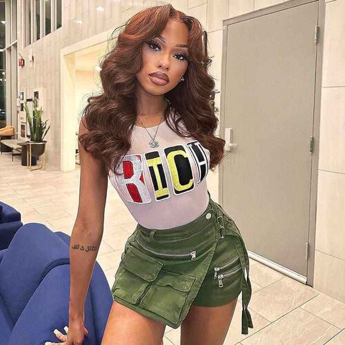 Womens fashion floral vest half skirt set
