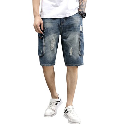 Denim Shorts Mens Summer Thin Loose Workwear Fashionable Br