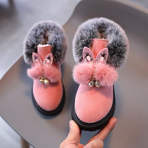 2025 Childrens Snow Boots Flat-soled Girls Princess Cotton
