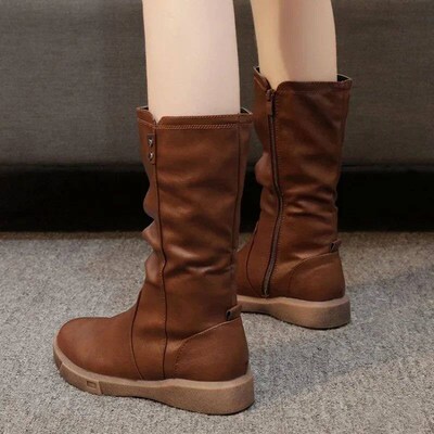Women Thigh High Boots Women Modern Boots Zippers Outdoor Fe