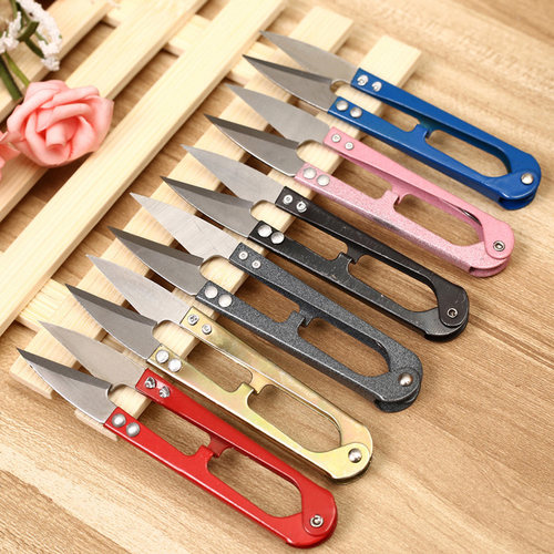 1Pcs 2023 Multicolor Trimming Sewing Scissors Nippers U Shap