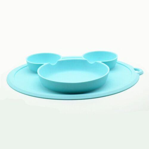 Plate for Kids with Silicone Baby Bowl Suction BPA Free Feed