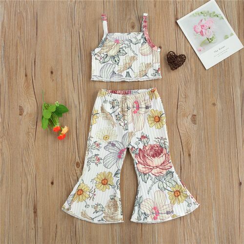 4 Colors Lovely Children Girls Summer Clothes Toddler Kids G