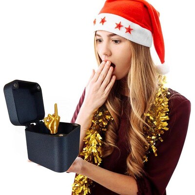 Christmas Interesting Prank Gift Middle Finger In Box Funny