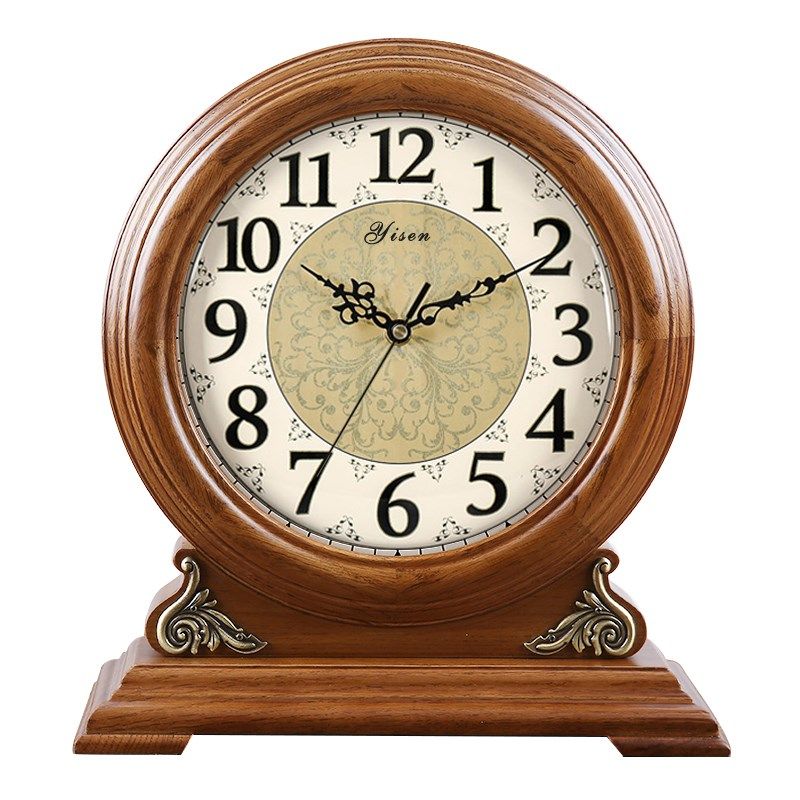 艺森大号中式实木客厅夜光座钟创意欧式复古时钟摆件静音台式钟表,家居饰品,座钟,淘宝优惠券,粉丝福利购,淘宝优惠卷