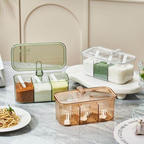 Spice Container Combo Set, Multi-Section Integrated Kitchen