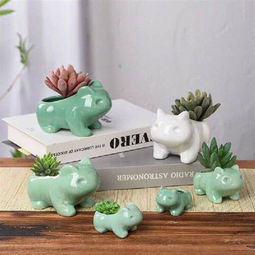 Mini Ceramic Flower Pot Magic Cartoon Animal Creative