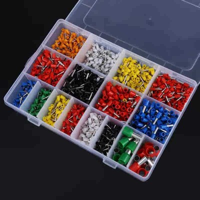 2120pcs Wire Copper Crimp Connector Insulated End Terminal 2