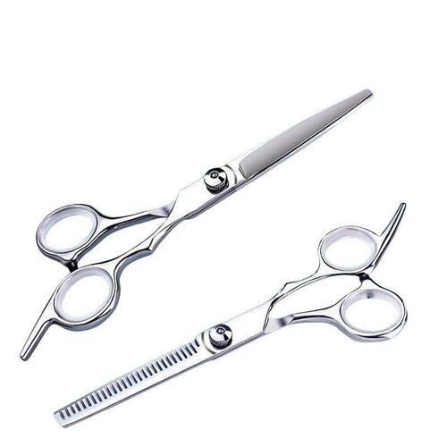 Professional hairdressing scissors for home use, with flat t