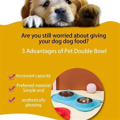 Double Dog Water Bowl Double Feeder Bowls For Cat