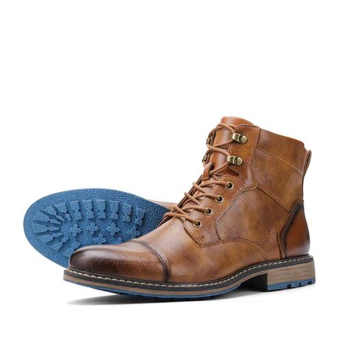 Size 7~13 Retro Men Boots 2023 Fashion Comfortable  Spring L