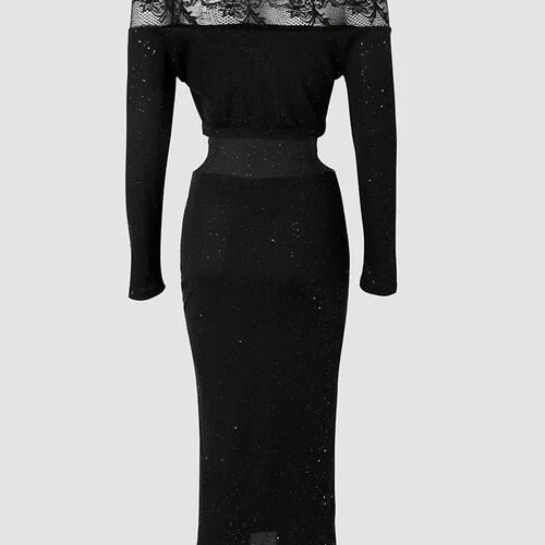Sexy Party Night Out Dresses For Women  Autumn Plain Black