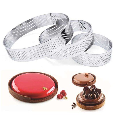 6 8 10 CM Stainless Steel Tart Mold Ring Tartlet Cake Mousse