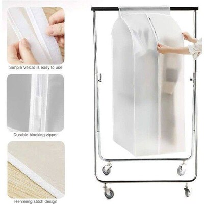 3D Zipper Clothes Dust Cover Clothes Storage Waterproof