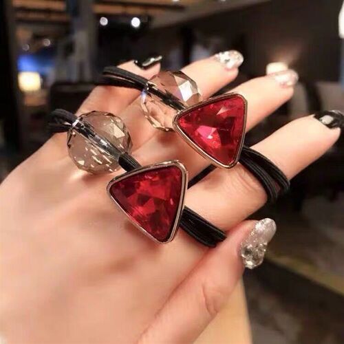 Spring and summer hair ring head rope crystal diamond troang
