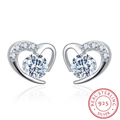 New Small White Purple Crystal Earring for Girl Children Lov