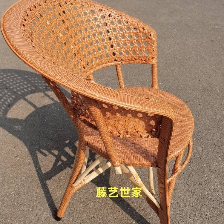 复古椅休闲手工单人老2030401人椅靠背椅腾椅仿藤电编办公会议坐