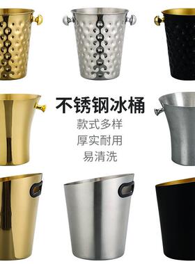 锈钢鹿角冰现桶酒吧红酒香点槟桶金色鹿耳冰桶锤香不槟桶代LEBT冰