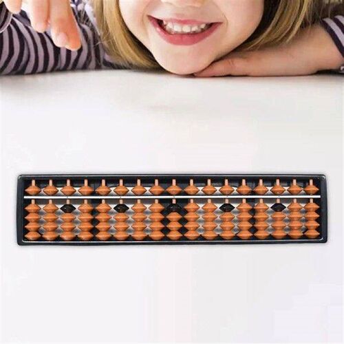 17 Digit Rods Wooden Abacus with Reset Button Educational