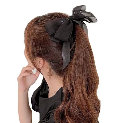 Back Spoon Silk Sand Butterfly Banana Clip Womens Hair Clip