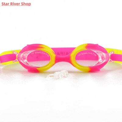Cartoon Fish Silicone Swimming Goggles Kids Children Swiming