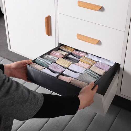 24 Girds Underwear Drawer Organizer Storage Dividers Closet
