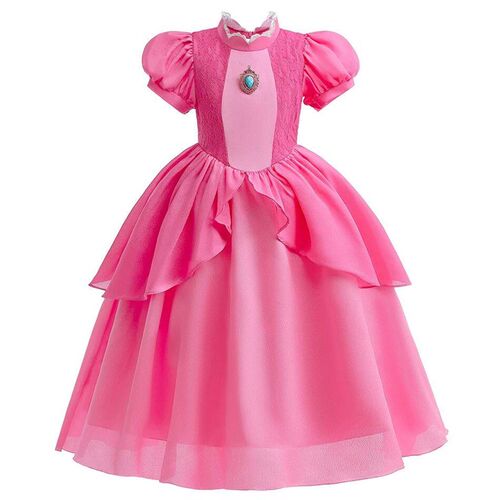 Girl Rosalina Princess Peach Dress for Kid Halloween Pink