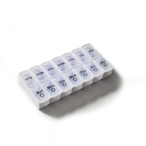 1/2 pack 7 days weekly pill case 28 grids medicine tablte di