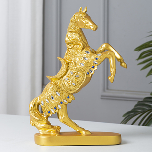 客厅酒柜装饰品马到成功摆件办公室桌面小摆设乔迁新家开业工艺品