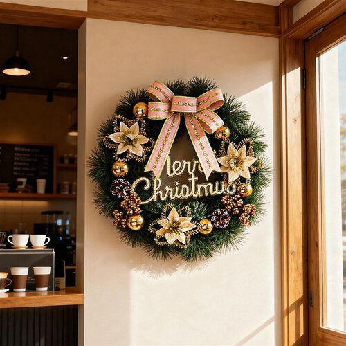 Christmas decoration wreath耶诞节装饰品花环挂件装饰道具