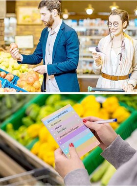 2 rainbow Notepads Shopping plan Memo Pad Office study list