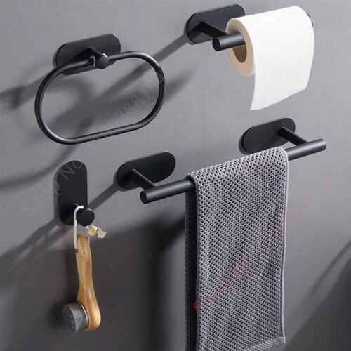 Self Adhesive Toilet Paper Holder Wall Mount No Punching Sta